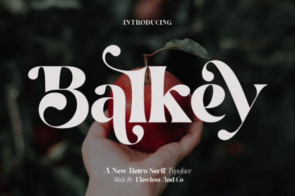 Balkey: A Retro Serif Font for Playful Designs
