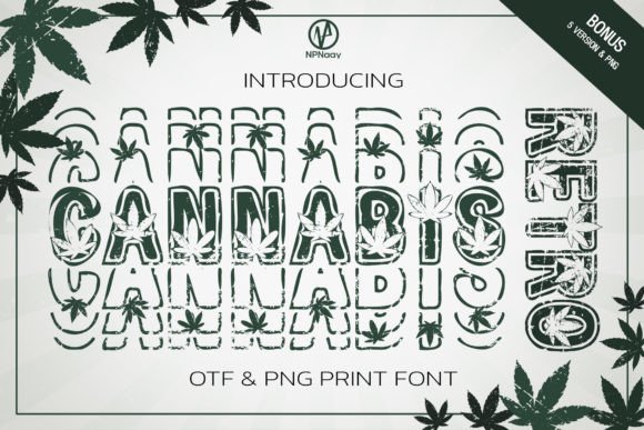 Cannabis Retro: A Bold Display Font for Modern Brands