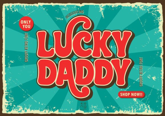 Lucky Daddy: A Retro Display Font for Bold Projects